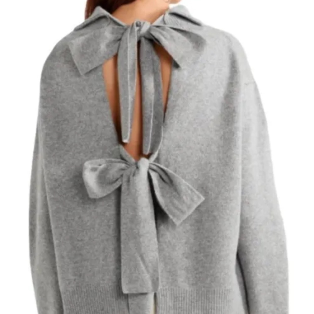 Rejina Pyo Amanda Tie Back Cashmere Blend Sweater - Gray - XS
